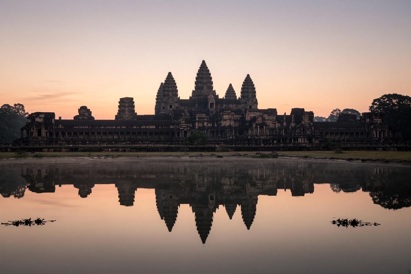 Angkor dawn and Tonle Sap